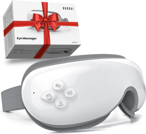 Eye Massager with Heat, Valentines Day Gifts for Her Him, Heated Eye Massager for Migraines with Compression and Bluetooth, Eye 