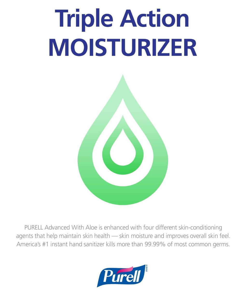 Advanced Hand Sanitizer Soothing Gel, Fresh Scent with Aloe and Vitamin E, 8 oz, 1Each