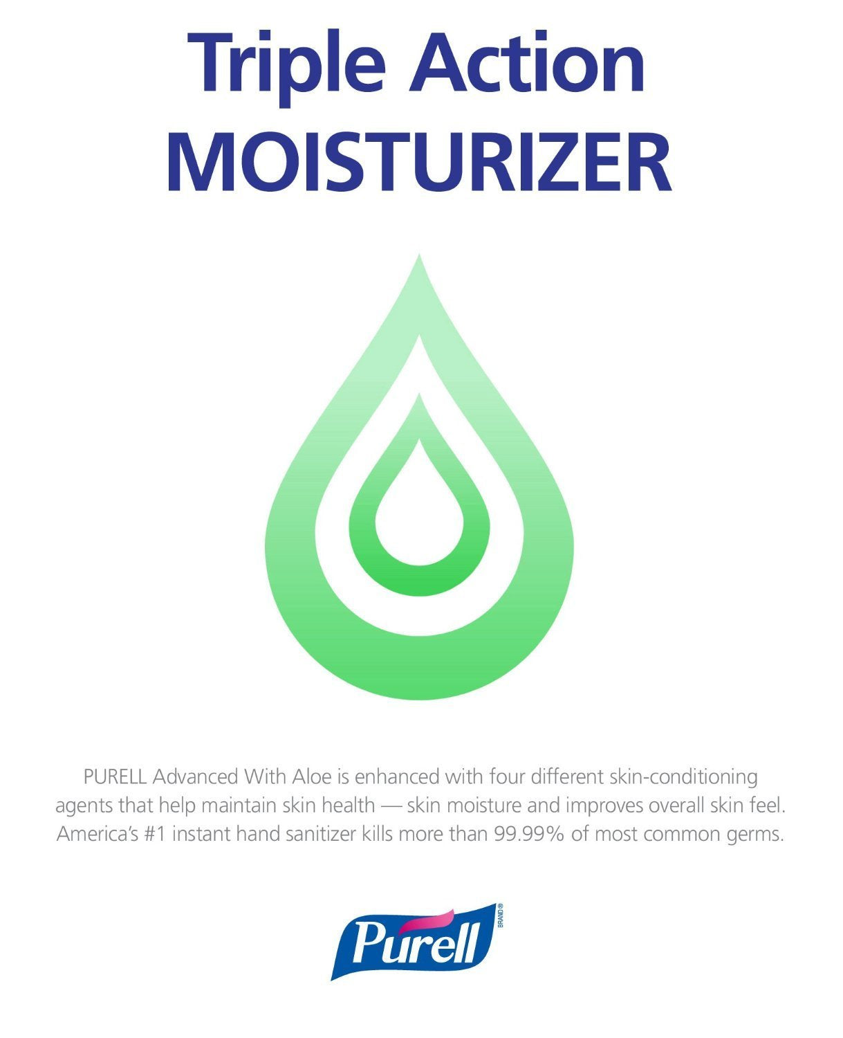 Advanced Hand Sanitizer Soothing Gel, Fresh Scent with Aloe and Vitamin E, 8 oz, 1Each