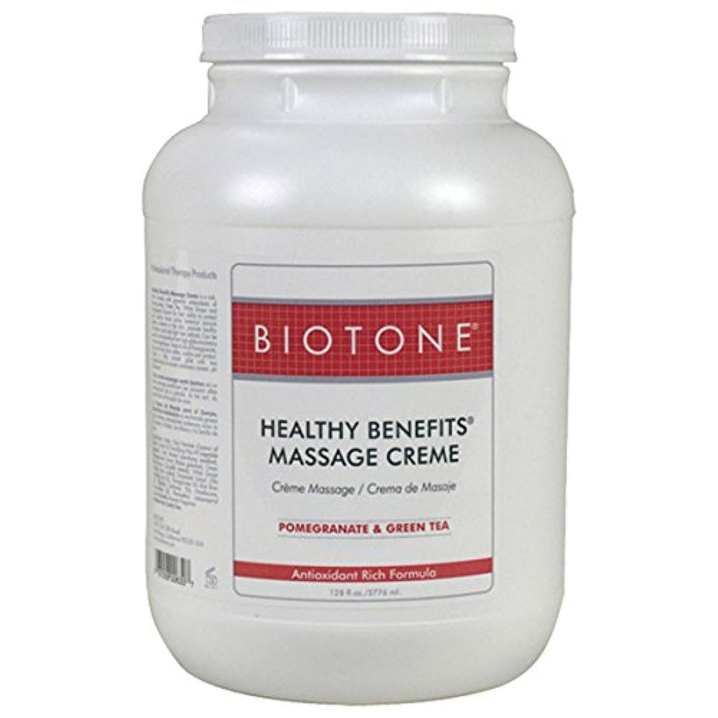 Biotone Healthy Benefit Massage Creme, Pomegranate & Green Tea, 128 Ounce