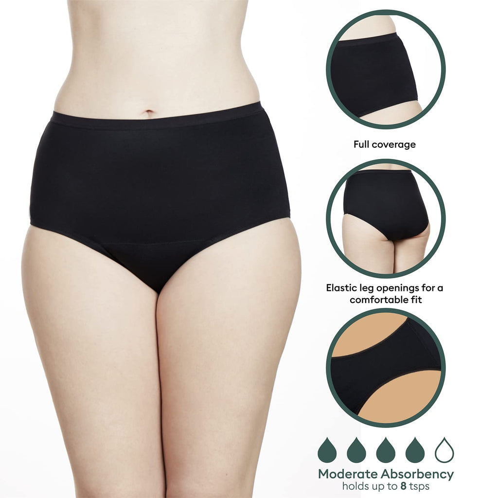 Speax by Thinx Hi-Waist Incontinence Underwear for Women, Washable Incontinence Underwear Women, Postpartum Underwear Feminine C