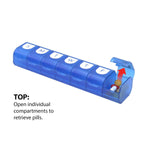 EZY DOSE Weekly (7-Day) Pill Case, Medicine Planner, Vitamin Organizer, X-Large Compartments, Easy Fill All Compartments at Once