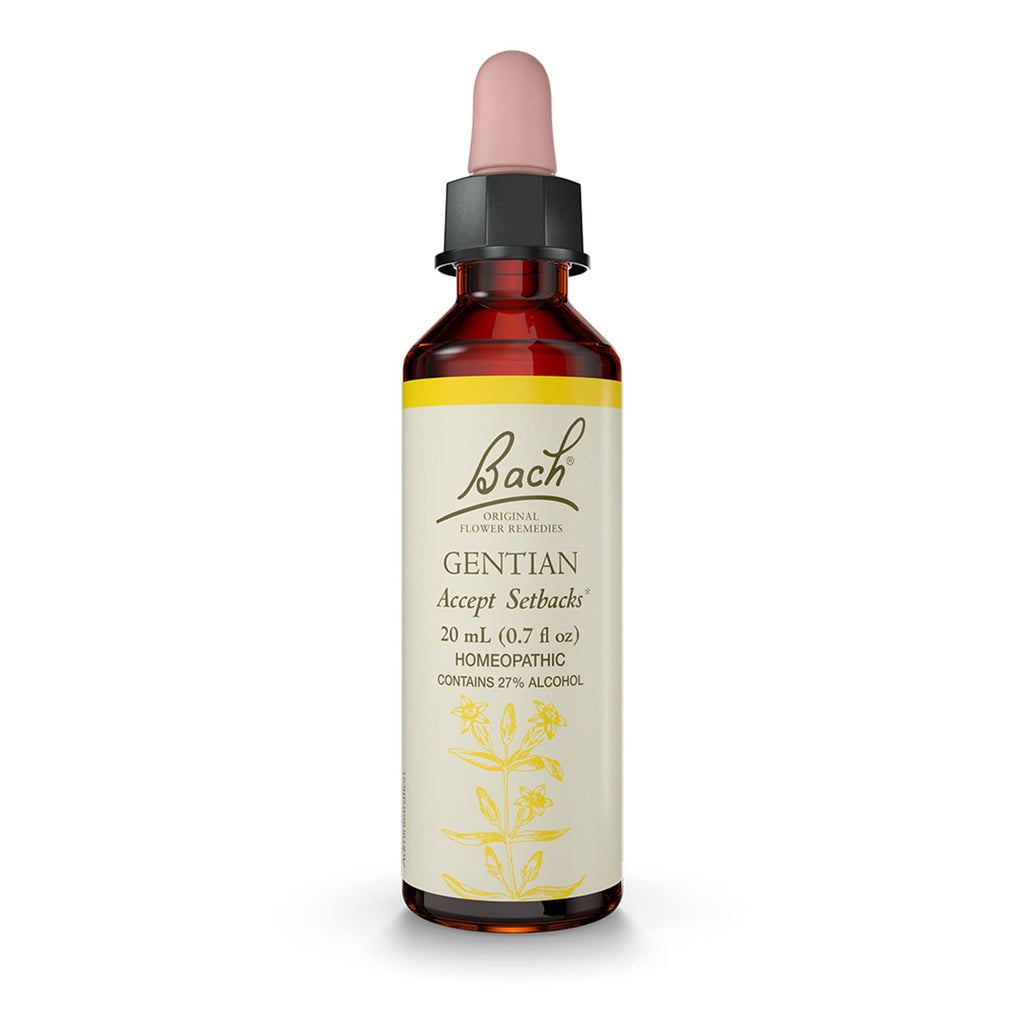 Bach Original Flower Remedies, Gentian for Accepting Setbacks, Natural Homeopathic Flower Essence, Holistic Wellness, Vegan, 20m