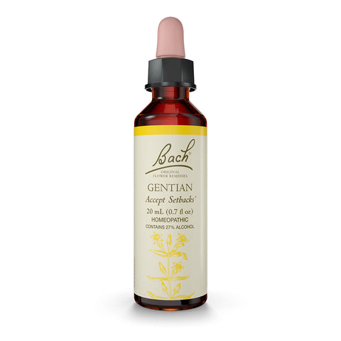 Bach Original Flower Remedies, Gentian for Accepting Setbacks, Natural Homeopathic Flower Essence, Holistic Wellness, Vegan, 20m