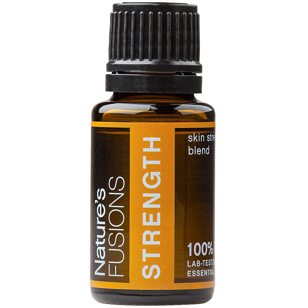 Natures Fusions Strength, 100% Pure and Natural Essential Oil Blend for Aromatherapy and Topical Use, .5 Fl Oz (Pack of 1) (15 