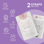 Replacement Straps for AirFit ResMed F20 CPAP Mask (2-Pack) - Purple and Gray - Standard & Large