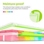 AUVON iMedassist Moisture-Proof Weekly Pill Organizer 4 Times a Day, Large 7 Day Pill Box Case with Portable Design for Travel,