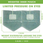 BARMY Weighted Sleep Mask for Women and Men (0.8lb/13oz) Weighted Eye Mask for Sleeping, Eye Cover Blocks Light Helps Relaxation