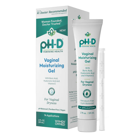 Boric Acid Moisturizing Vaginal Gel with Hyaluronic Acid, Vitamin E for Vaginal Dryness by pH-D Feminine Health, Woman Owned, Pa