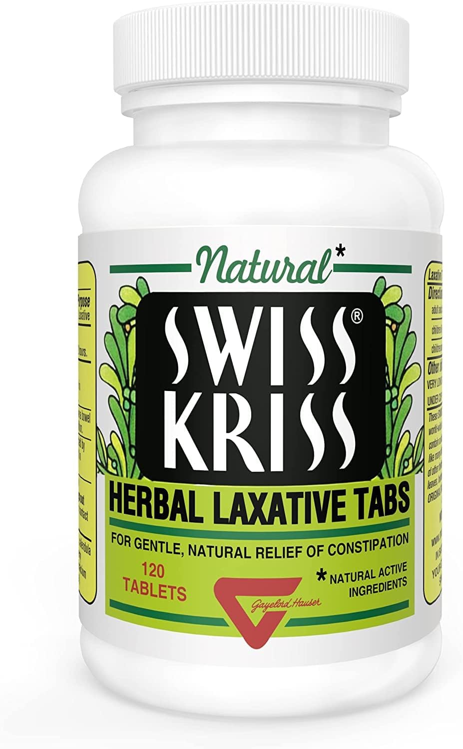 Swiss Kriss Herbal Laxative Tablets 120 ea (Packs of 3)