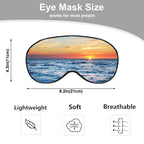 NOHSHE Ocean Scenery Sleep Eye Mask Eye Cover Tropical Summer Sun Sea Silk Eye Mask for Sleeping with Adjustable Strap for Trave