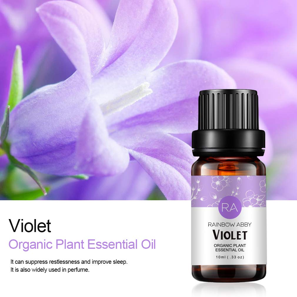 Violet Essential Oil 100% Pure Oganic Plant Natrual Flower Essential Oil for Diffuser Message Skin Care Sleep - 10ML