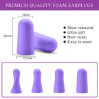 Lenicany 30Pair Soft Foam EarPlugs, 32dB Disposable Sound Blocking Noise Cancelling Ear Plugs for Concerts Loud Music/Shooting G