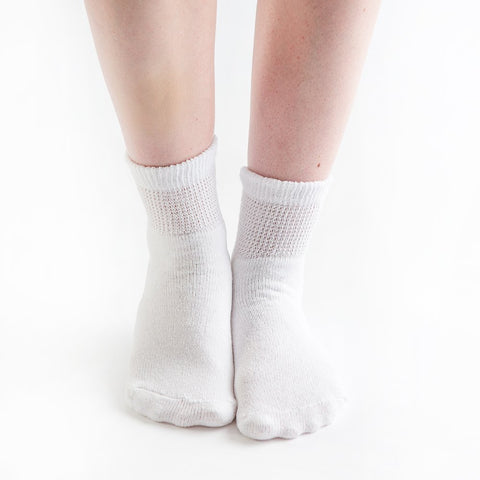 Doc Ortho Loose Fit Cotton Diabetic Socks for Men and Women, 3 Pairs, 1/4 Crew