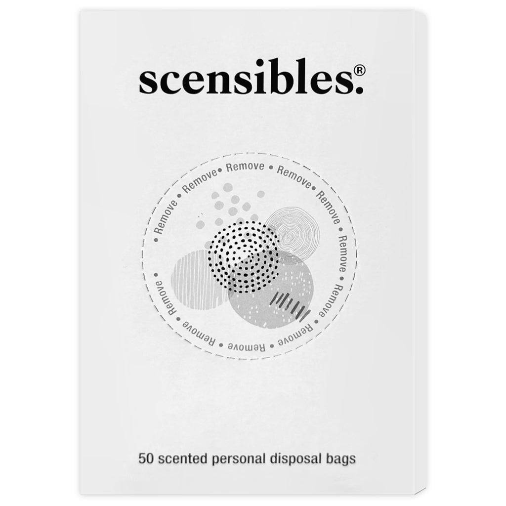Scensibles Disposal Bags for Menstrual Care Products - 50 ct Refill Box - for Disposal of Tampons, Pads, Panty Liners, Hygiene P