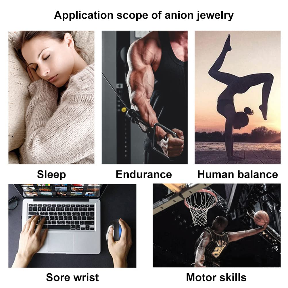 Faruxue Anti-Static Wristband Rhombus Cordless Silicone Bracelet Anti Static Balance Anion Not Easy Fall Off Adjustable Antistat