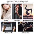 Faruxue Anti-Static Wristband Rhombus Cordless Silicone Bracelet Anti Static Balance Anion Not Easy Fall Off Adjustable Antistat