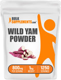 BulkSupplements.com Wild Yam Powder - Herbal Supplement, Wild Yam Supplement, Wild Yam Root Powder - Gluten Free, 800mg per Serv
