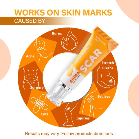 ABERA | Scar Red Turmeric Cream - Advanced Scar Treatment for Face and Body, Rapid Removal of Any Type of Scars with Natural Ing