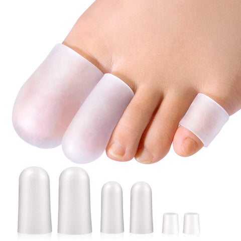 Promifun Gel Toe Protectors, 14 Packs Toe Covers, Silicone Big Toe Caps, Pinky Toe Guards for Men and Women Relief Missing or In