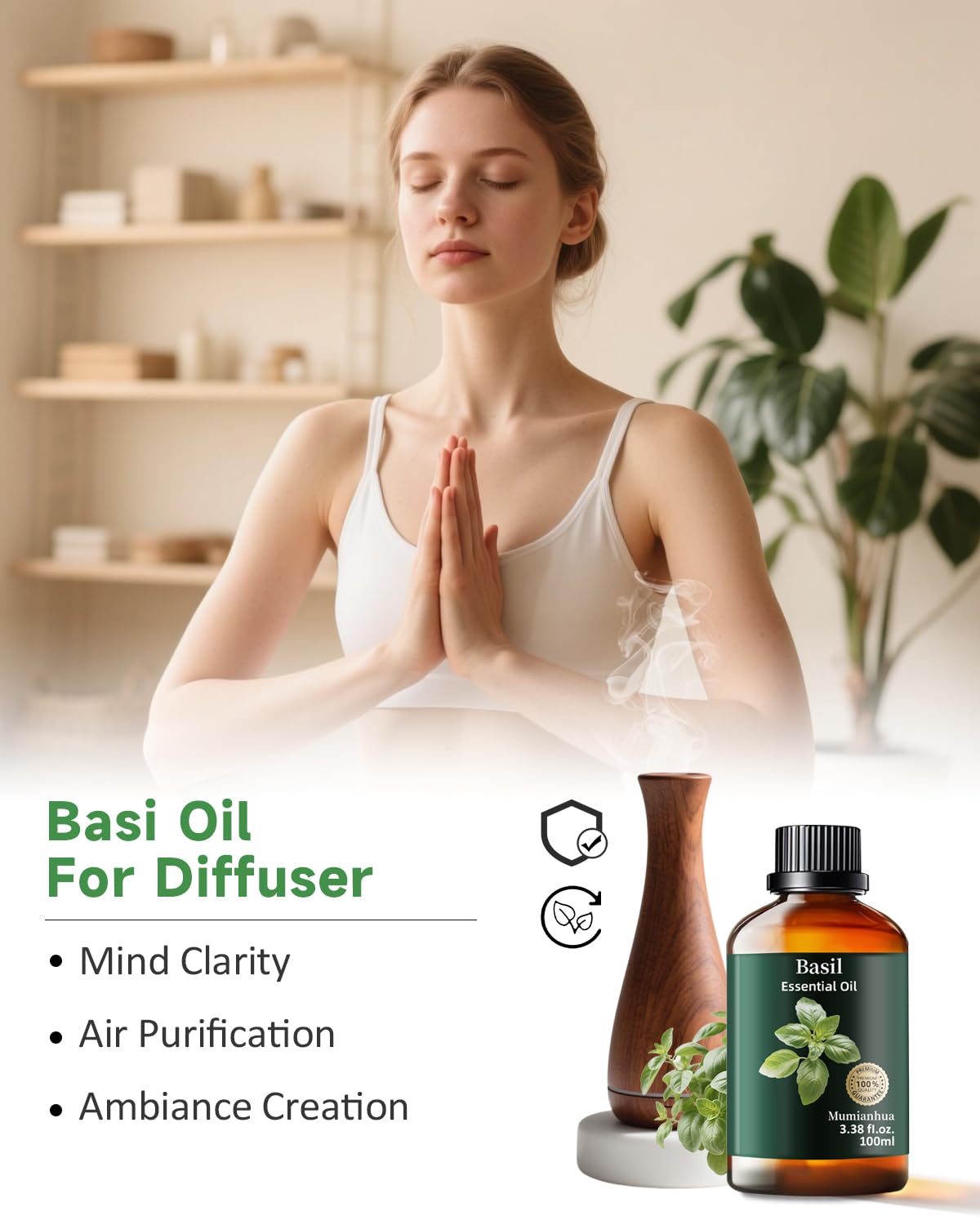 Mumianhua Litsea Cubeba Essential Oil 100% Pure Litsea Cubeba Oil Natural May Chang Essential Oil for Aroma & Diffusers, Massage