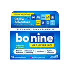 Non-Drowsy Bonine for Motion Sickness Relief, Sea Sickness, Car Sickness, Nausea, & Vomiting - Meclizine HCI 25mg, Travel-Sized 