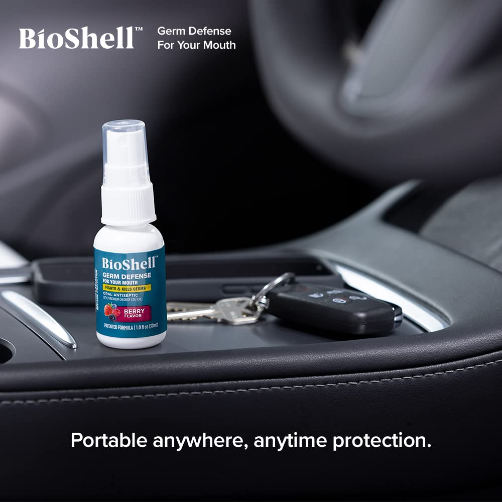 BioShell Germ Defense for Your Mouth (1 fl. oz.) | Protect Yourself from Germs in Crowds or Confined Spaces | Oral Antiseptic |