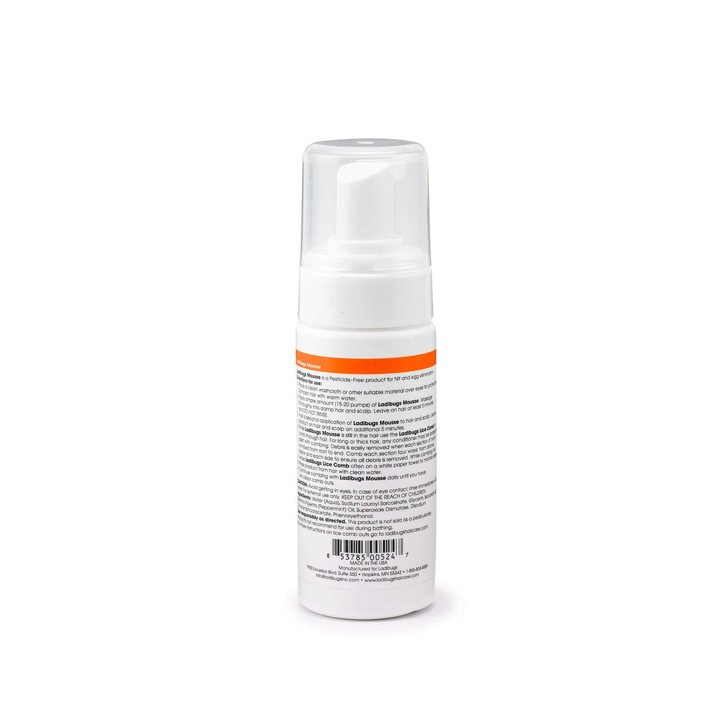 Ladibugs Elimination Mousse | Natural Ingredients | Highly Effective Head Lice & Nit Fix | Safe Removal for Kids, Family