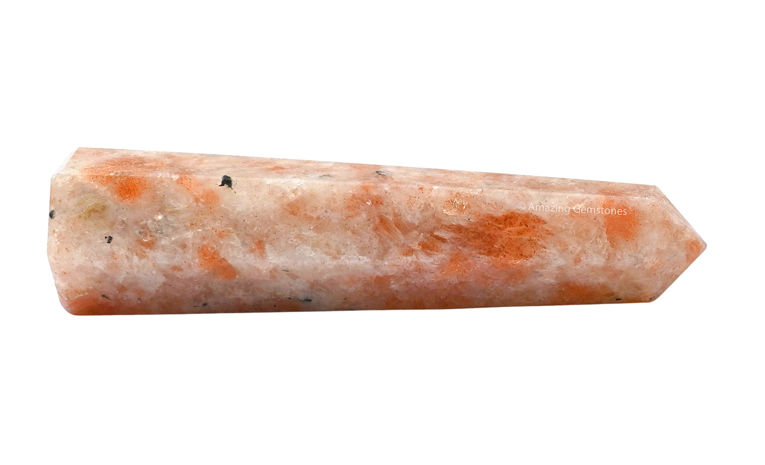 Amazing Gemstone Sunstone Crystal Towers - Natural Healing Crystal Point Obelisk for Reiki Healing and Crystal Grid (2 to 3 Inch