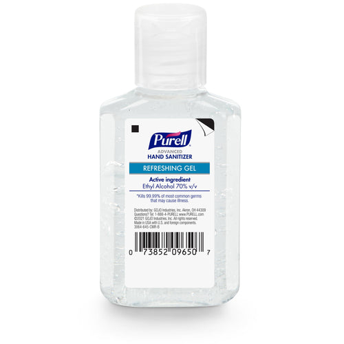 Purell Advanced Hand Sanitizer Refreshing Gel, Clean Scent, 2 fl oz Travel Size Flip Cap Bottle (Pack of 6) - 3155-04-EC