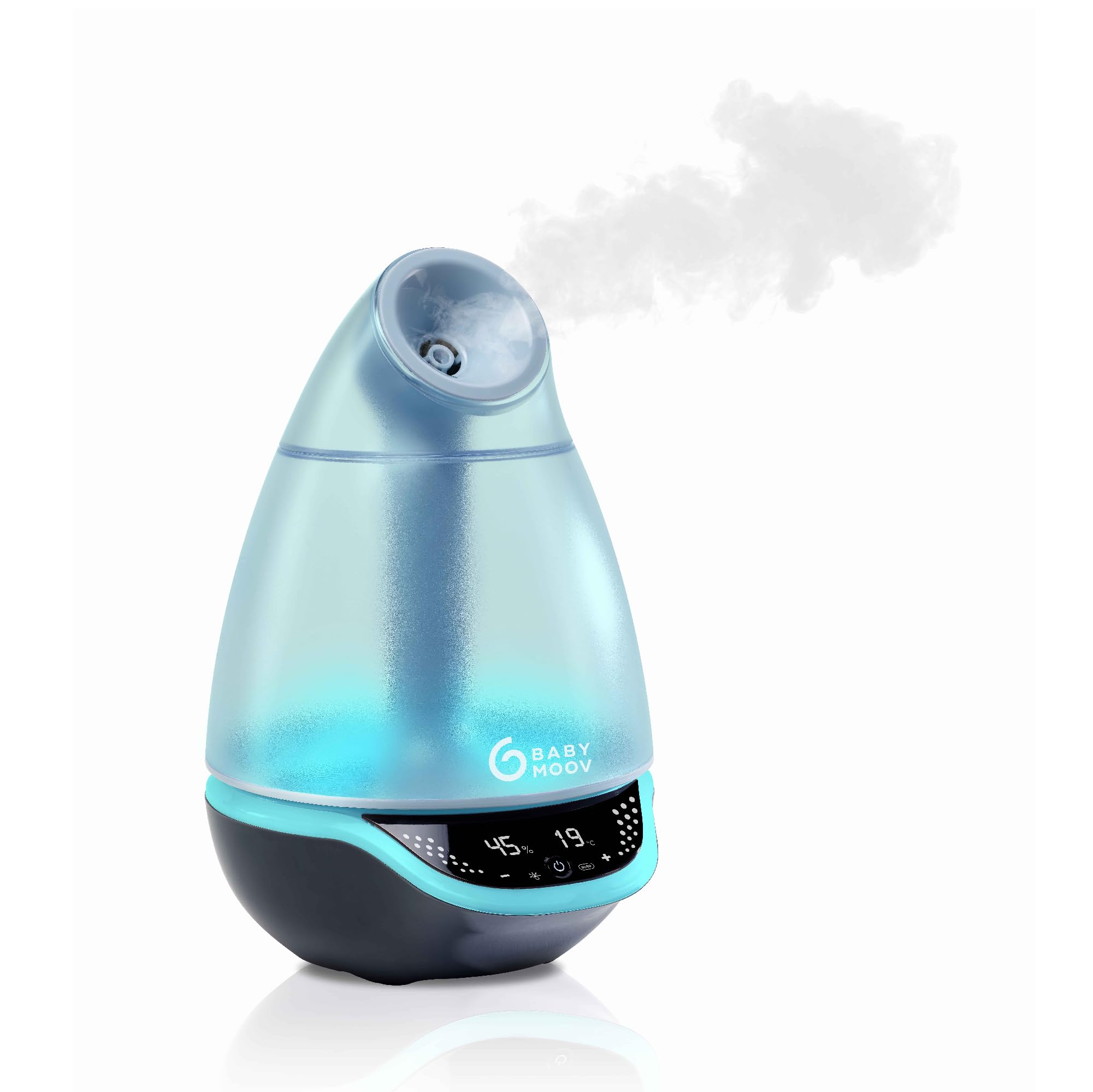Babymoov Hygro Plus Cool Mist Humidifier 3-in-1 Humidity Control, Multicolored Night Light & Essential Oil Diffuser Easy Use and