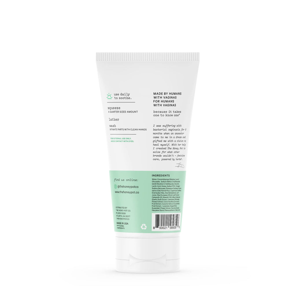 The Honey Pot Company - Anti-Itch Soothing Colloidal Oatmeal Wash - Plant Derived Feminine Care - Ultra Mild Solution to Relieve
