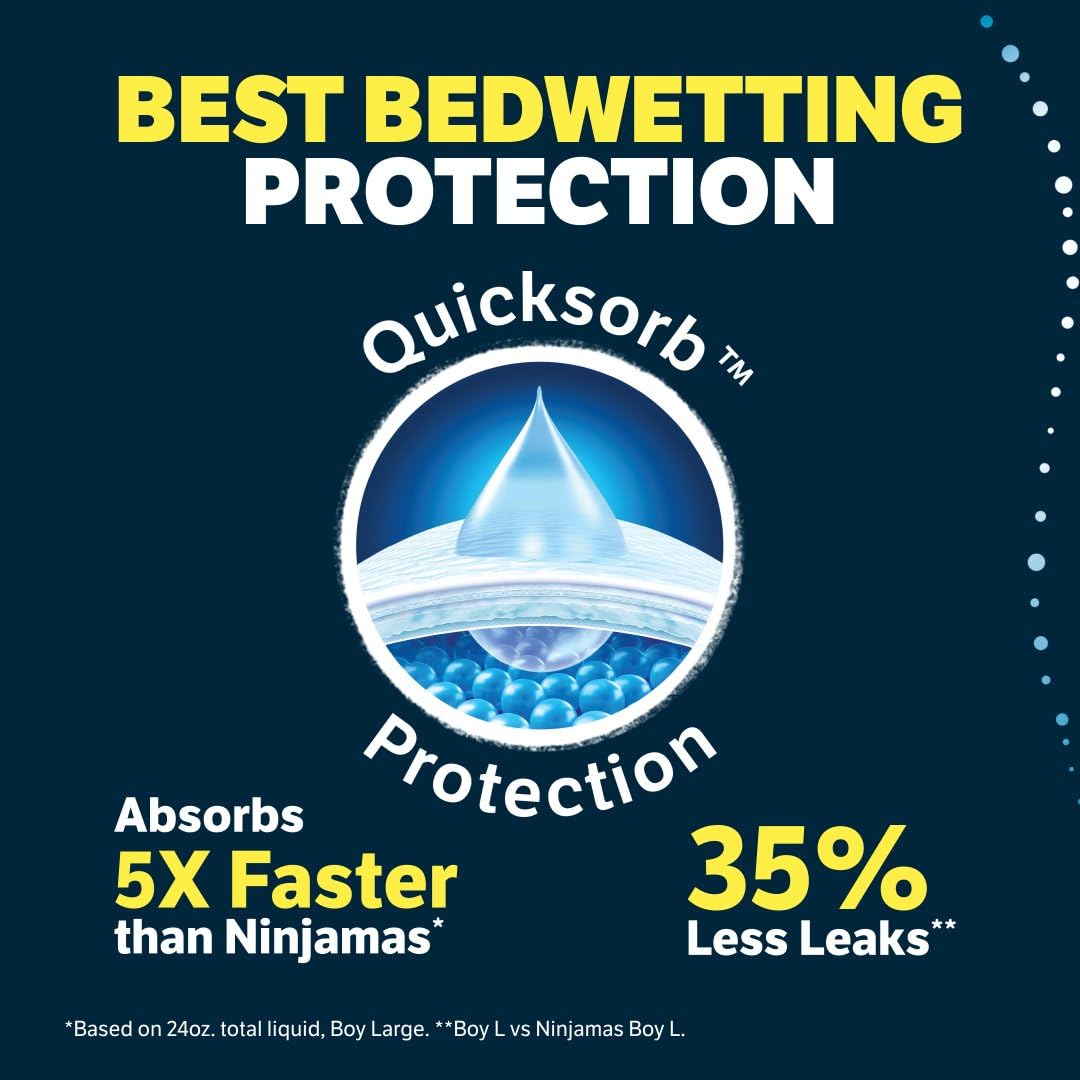 Goodnites Boys Nighttime Bedwetting Underwear, Size Large (68-95 lbs), 11 Ct, Packaging May Vary