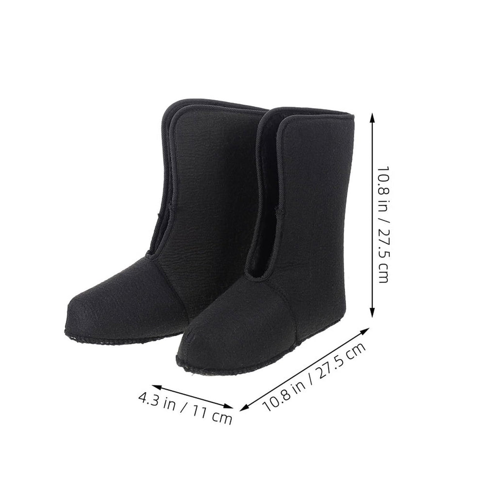ibasenice Insulated Boot Liners for Men Waterproof Fleece Lined Snow Boot Inserts Warm Winter Shoe Liners for Fishing Hiking 12.