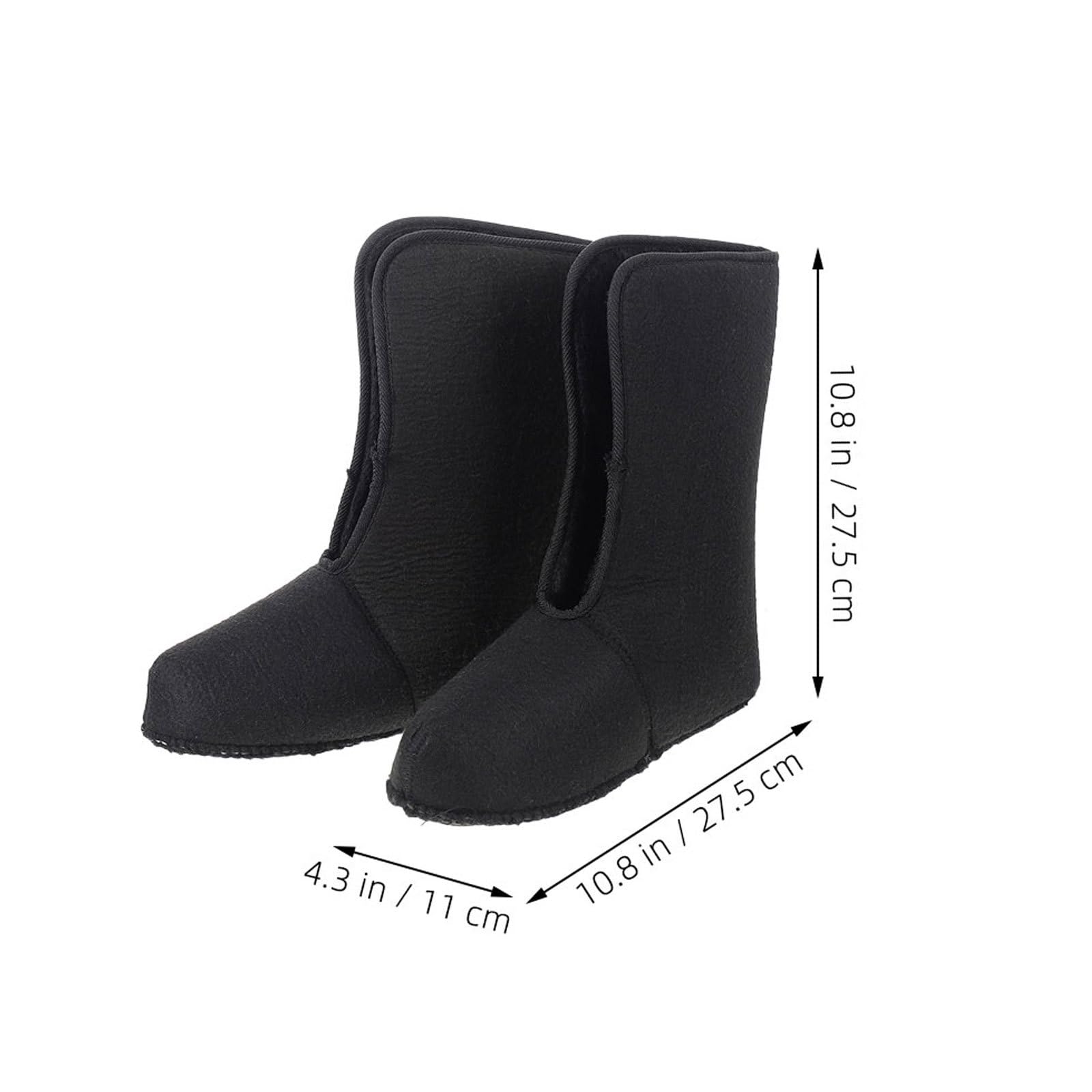 ibasenice Insulated Boot Liners for Men Waterproof Fleece Lined Snow Boot Inserts Warm Winter Shoe Liners for Fishing Hiking 12.