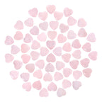 Guiqulai 60 Pcs Rose Quartz Crystals,Heart Natural Polished Crystal,0.8 Inch Mini Healing Stone,Worry Stone Bulk,Love Carved Pal