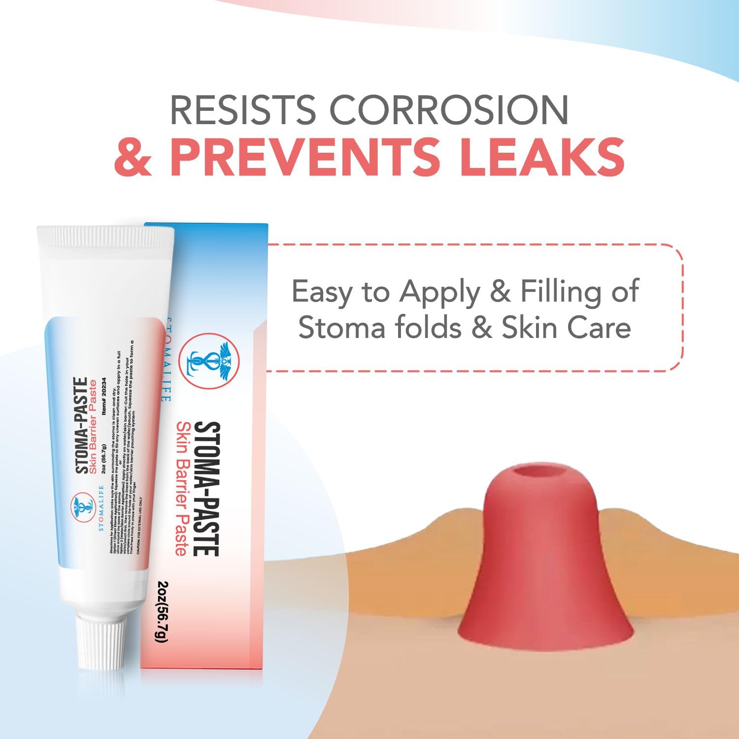 Stomalife Ostomy Paste 2 Oz, Stoma Barrier Paste with Skin Irritation Prevention | Accessories for Ostomy-Colostomy-Ileostomy (2