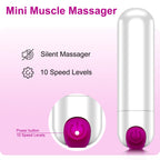 Kieasn Upgrade Mini Massager, Portable Massager for Body Relaxation (Silver Purple)