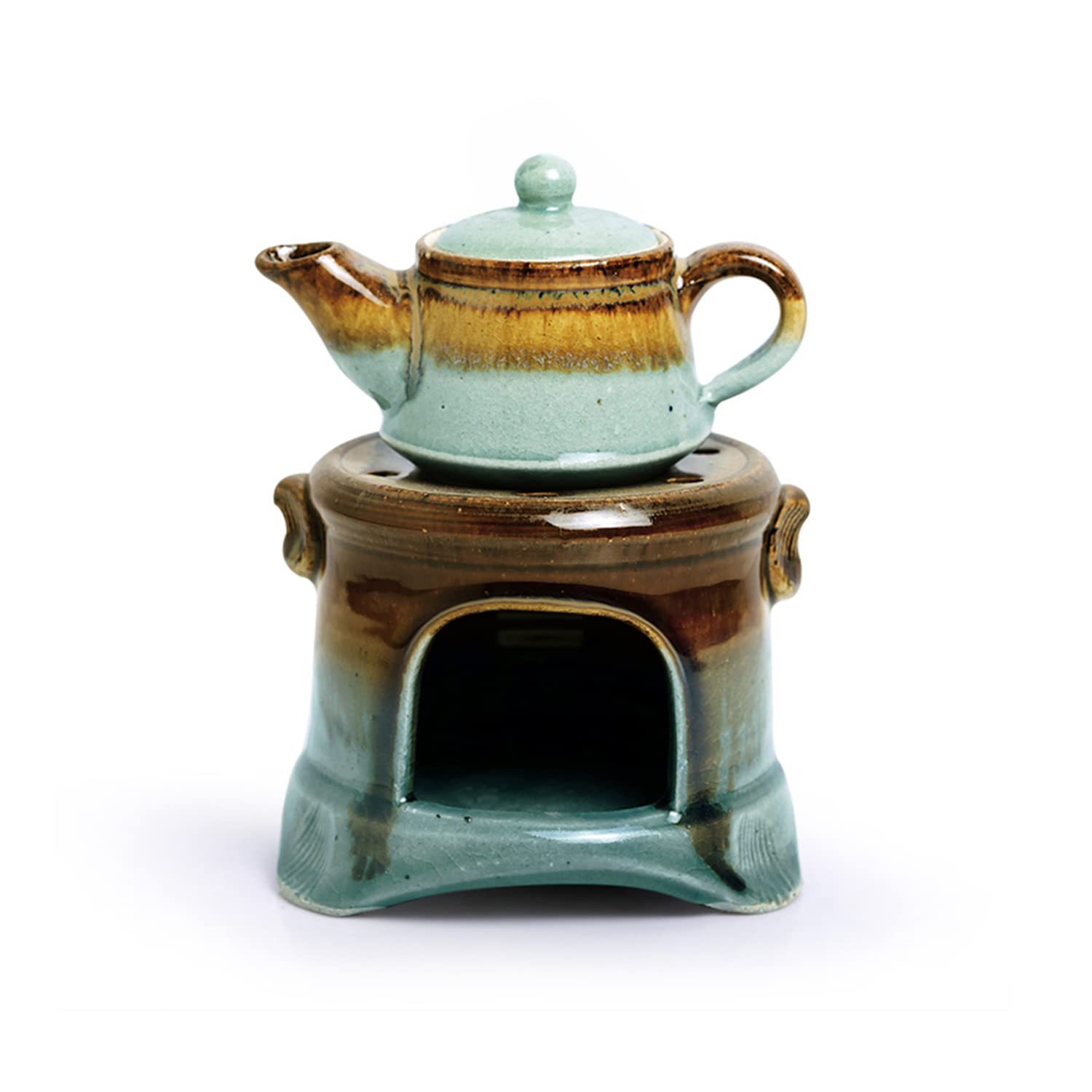 ExclusiveLane Studio Pottery Ceramic Scented Oil Burner Aroma Diffuser and Tealight Candle Holder for Home Fragrances Humidifier