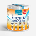Claret Kitchen Jumbo Towel Tissue Paper Roll Napkin 300 Pulls Each Roll | Soft & Highly Absorbent | 100% Natural | 2 Ply | Pack 