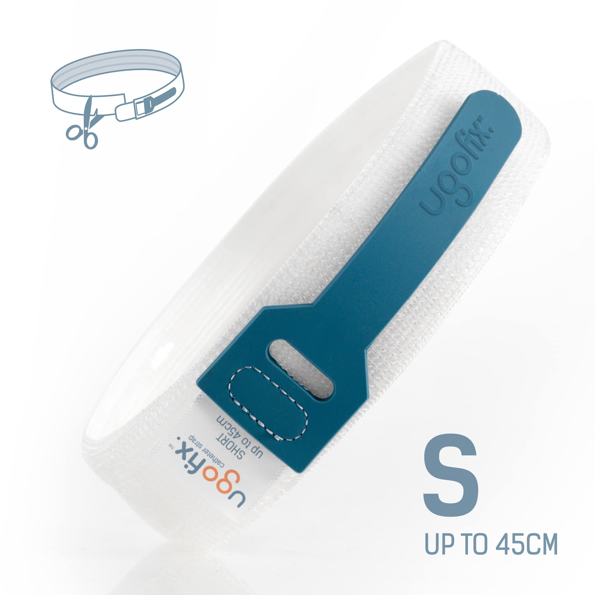 Ugo Fix Catheter Strap (x5) - Medical Catheter Securement Thigh Support Strap/Holder with Anti Slip Silicone Grip and Laundry Ba