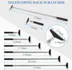 Oversized Portable Extendable Back Scratcher, Upgraded Metal Stainless Steel Telescoping Back Scratcher Tool with Canvas Carryin