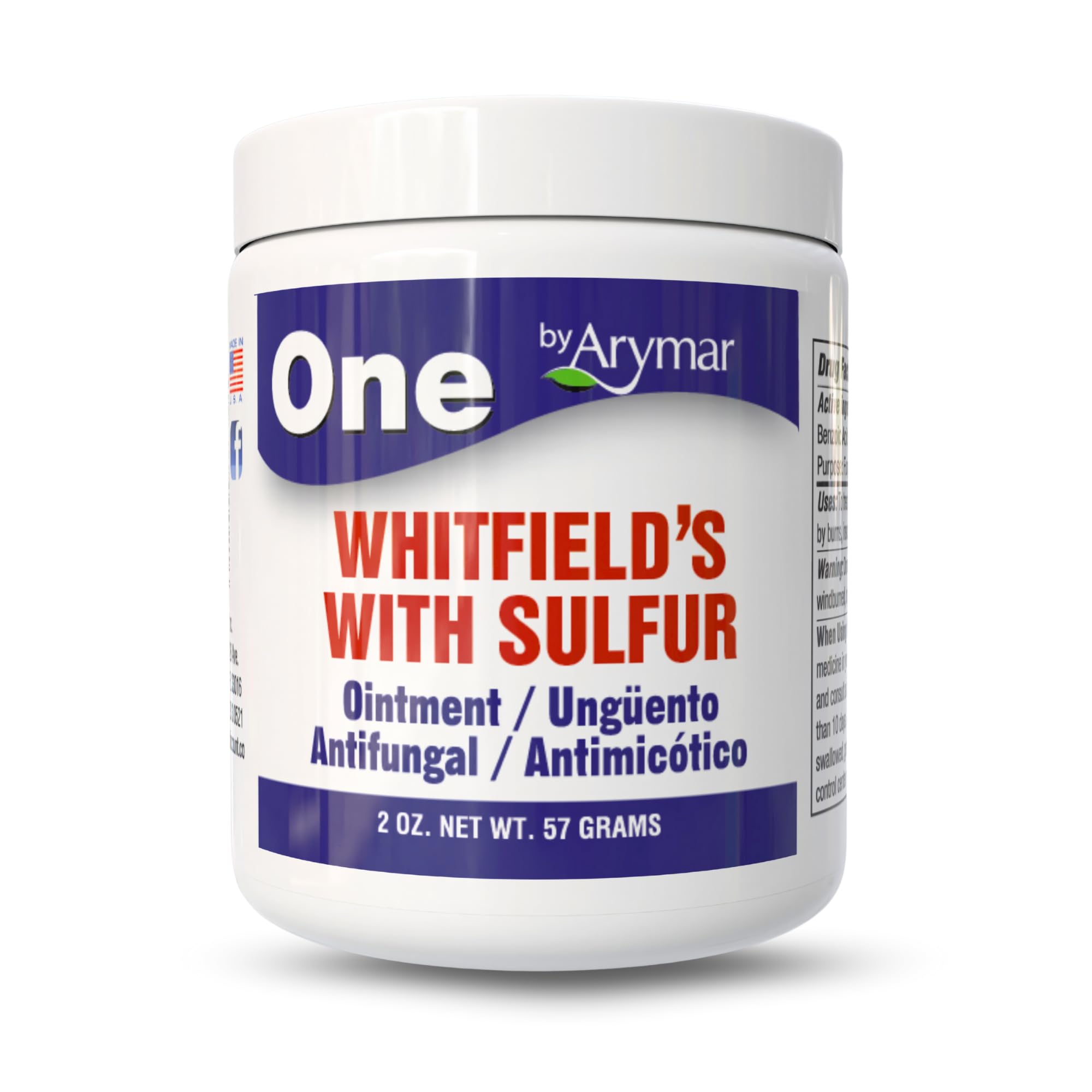 Arymar Whitfields Ointment (2 oz) - Benzoic Acid & Salicylic Acid Formula