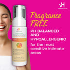 vH essentials Foaming Feminine Wash - Fragrance Free - Ph Balanced, Hypoallergenic, Prebiotics, Natural Botanical Extracts and V