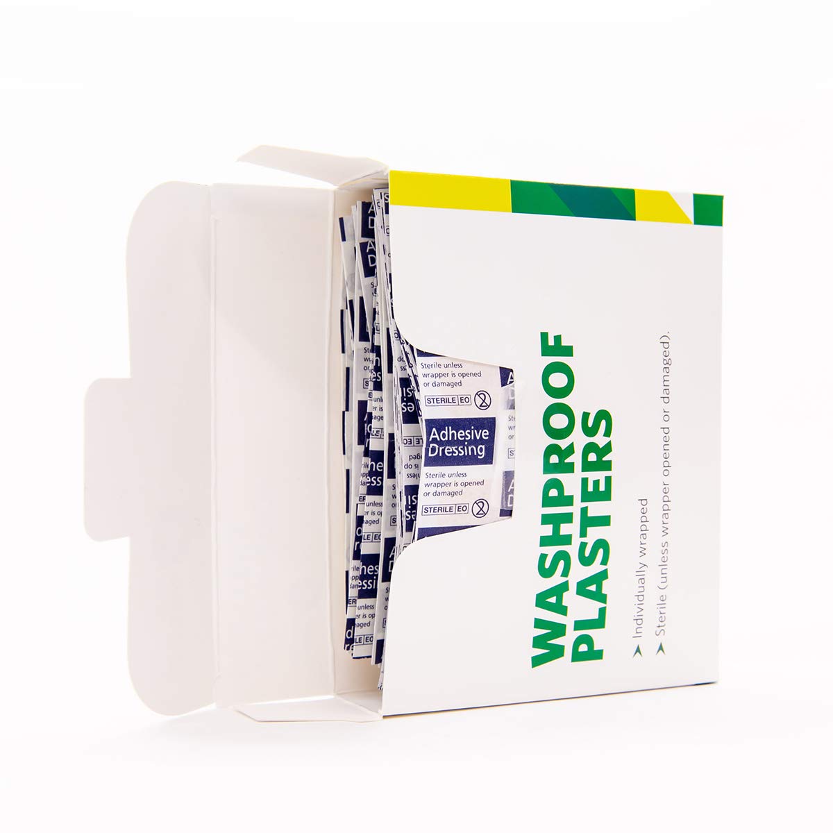 Washproof plasters, assorted sizes, pack of 100, St John Ambulance (Ref F94021)