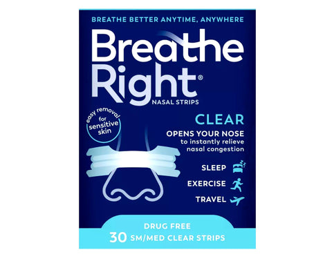Breathe Right Nasal Strips, Small/Medium, Clear (Clear - 90 Count)