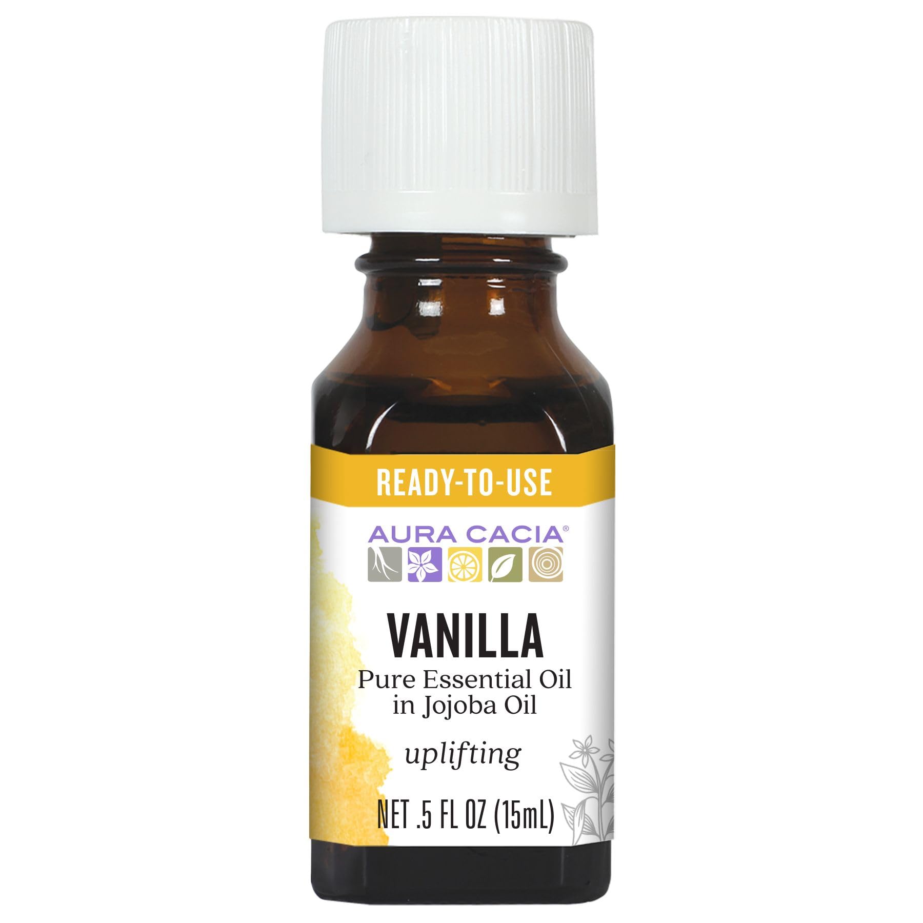 Aura Cacia Essential Oil, Uplifting Vanilla, 0.5 fluid ounce