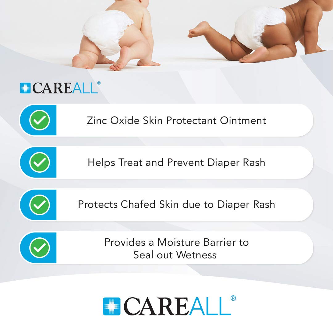 CareAll Zinc Oxide 20% Skin Protectant Barrier Ointment 2 oz, Relieves, Treats and Prevents Minor Skin Irritations due to Diaper