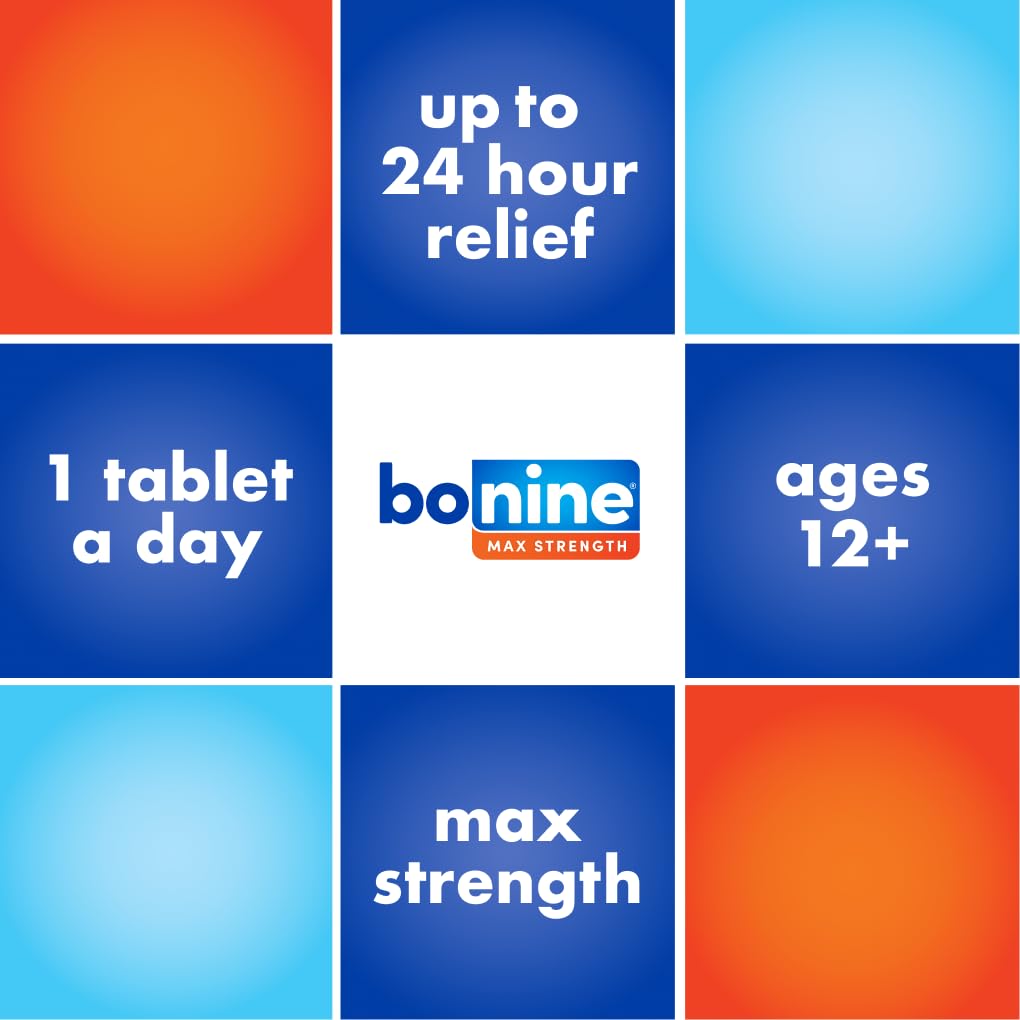Bonine MAX Chewable for Motion Sickness Relief - with Meclizine HCL 50mg - Max Strength Formula to Treat Nausea or Motion Sickne