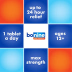 Bonine MAX Chewable for Motion Sickness Relief - with Meclizine HCL 50mg - Max Strength Formula to Treat Nausea or Motion Sickne
